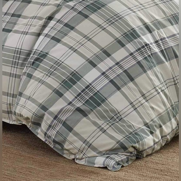 Eddie Bauer Timbers Plaid Green Duvet Cover Set Twin - Picture 4 of 6